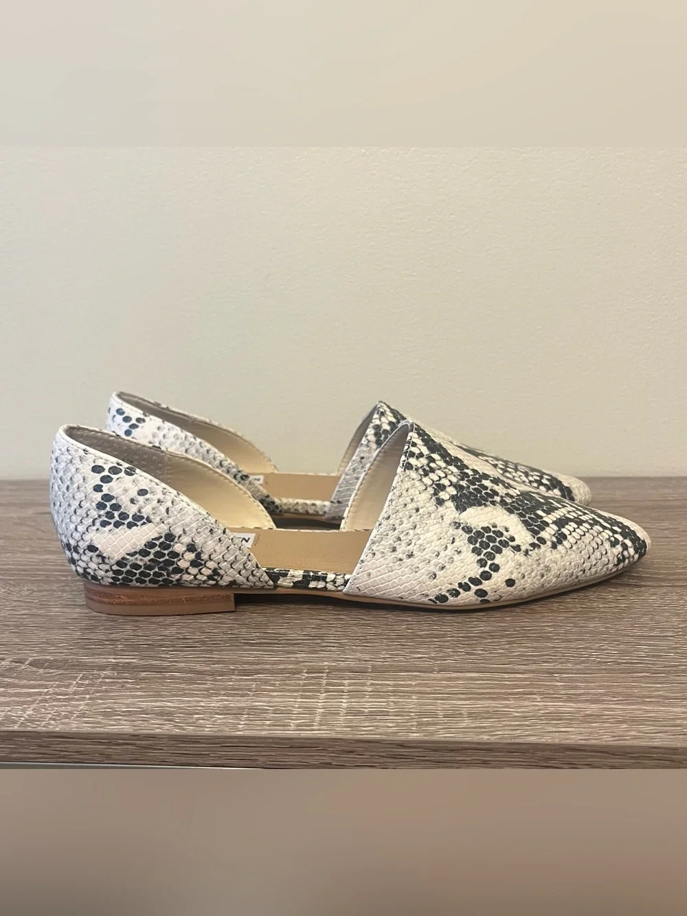 Steve Madden Talent d'Orsay Flats Snake Print Women's Size 7.5